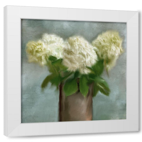 Hydrangeas White Modern Wood Framed Art Print by Allen, Kimberly