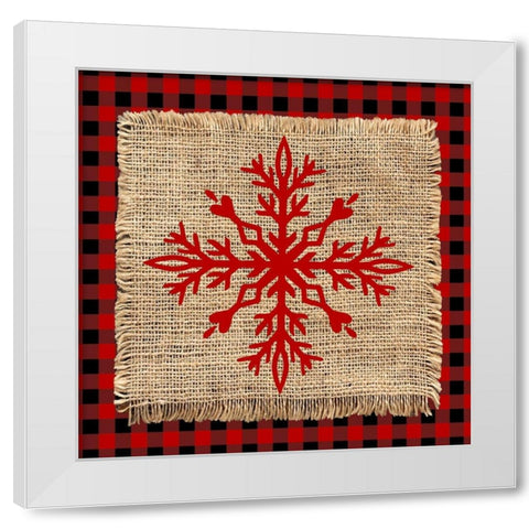 Snowflake Winter 1 V2 White Modern Wood Framed Art Print by Allen, Kimberly