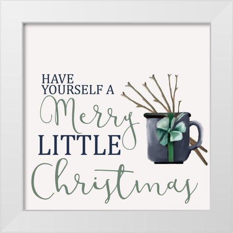 Little Christmas White Modern Wood Framed Art Print by Allen, Kimberly