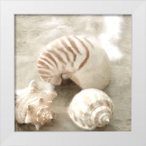 In the Sand White Modern Wood Framed Art Print by Allen, Kimberly