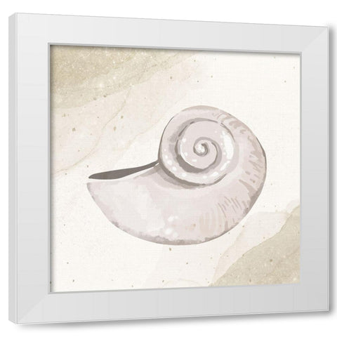 Calming Shell 1 White Modern Wood Framed Art Print by Allen, Kimberly
