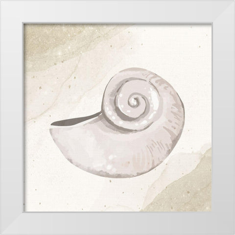 Calming Shell 1 White Modern Wood Framed Art Print by Allen, Kimberly