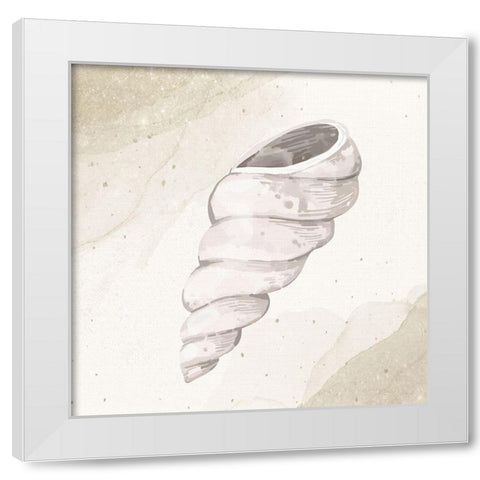 Calming Shell 3 White Modern Wood Framed Art Print by Allen, Kimberly