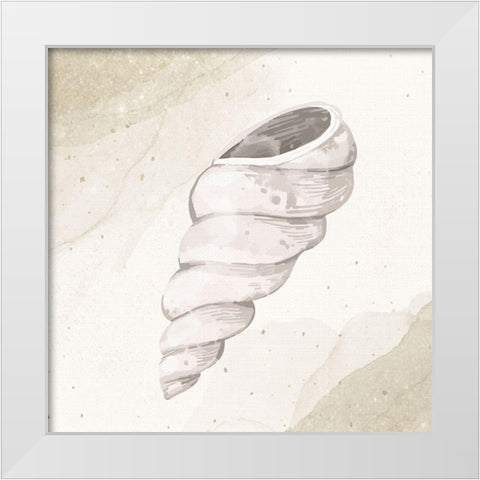 Calming Shell 3 White Modern Wood Framed Art Print by Allen, Kimberly