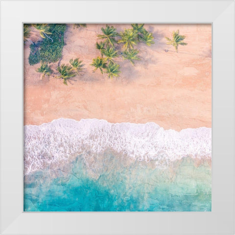 Pink Sands White Modern Wood Framed Art Print by Allen, Kimberly