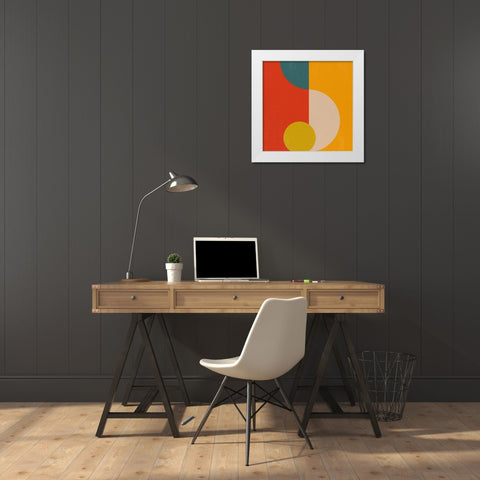 Shape 2 White Modern Wood Framed Art Print by Allen, Kimberly