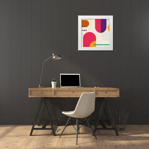 Brights 1 White Modern Wood Framed Art Print by Allen, Kimberly