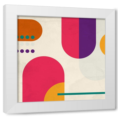 Brights 1 White Modern Wood Framed Art Print by Allen, Kimberly