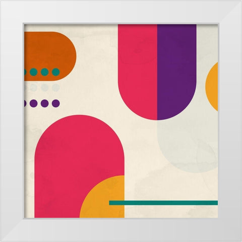 Brights 1 White Modern Wood Framed Art Print by Allen, Kimberly