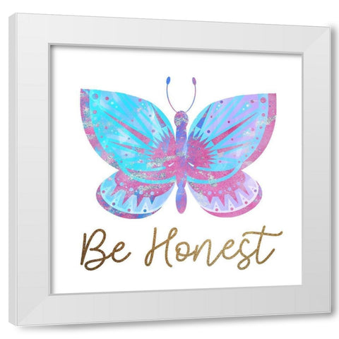 Be Butterflies 5 White Modern Wood Framed Art Print by Allen, Kimberly