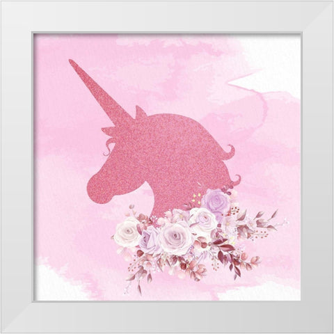 Magical Unicorn 5 V2 White Modern Wood Framed Art Print by Allen, Kimberly