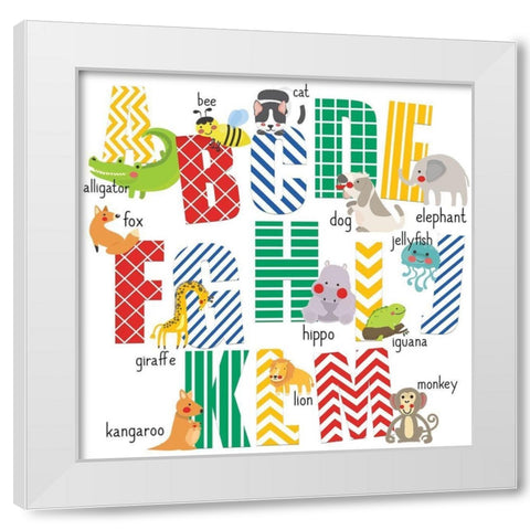 ABCs 1 White Modern Wood Framed Art Print by Allen, Kimberly