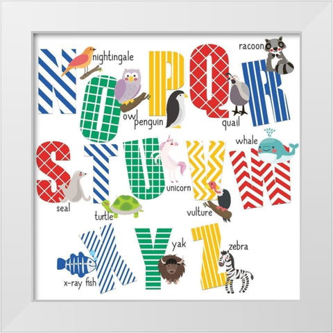 ABCs 3 White Modern Wood Framed Art Print by Allen, Kimberly