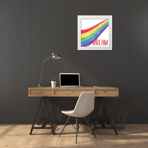 Rainbow Brave 4 White Modern Wood Framed Art Print by Allen, Kimberly