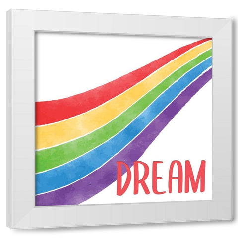 Rainbow Brave 4 White Modern Wood Framed Art Print by Allen, Kimberly