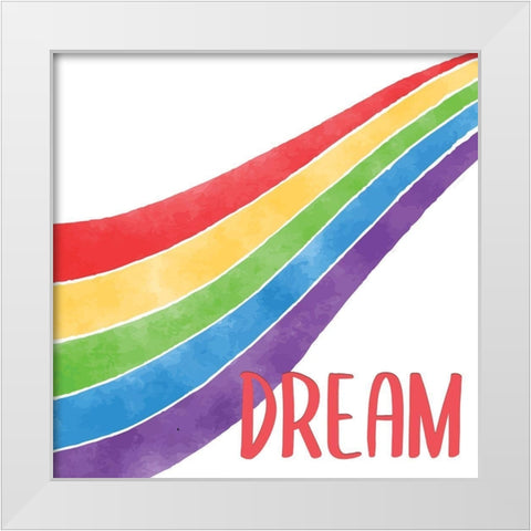 Rainbow Brave 4 White Modern Wood Framed Art Print by Allen, Kimberly