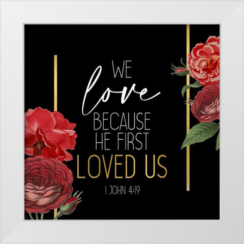Loved 1 White Modern Wood Framed Art Print by Allen, Kimberly