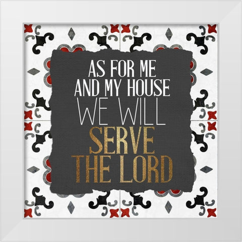 Serve 1 White Modern Wood Framed Art Print by Allen, Kimberly