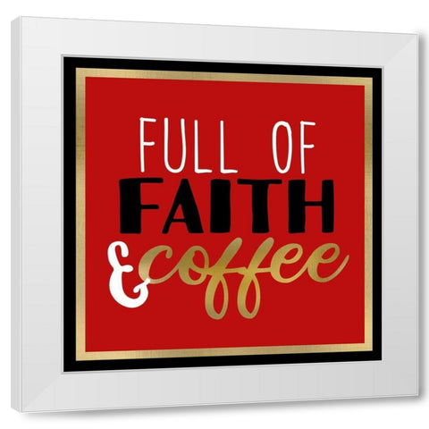 Coffee Lipstick 2 White Modern Wood Framed Art Print by Allen, Kimberly