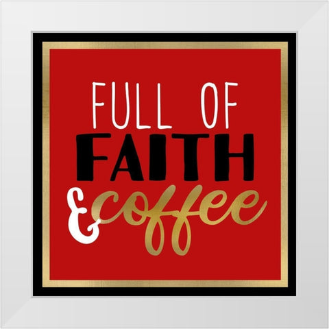 Coffee Lipstick 2 White Modern Wood Framed Art Print by Allen, Kimberly