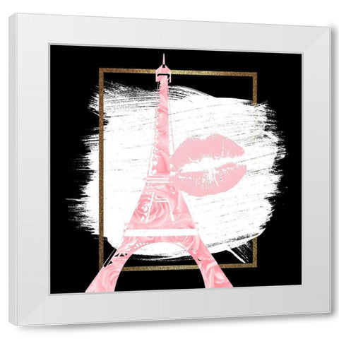 Roses 2 V2 White Modern Wood Framed Art Print by Allen, Kimberly