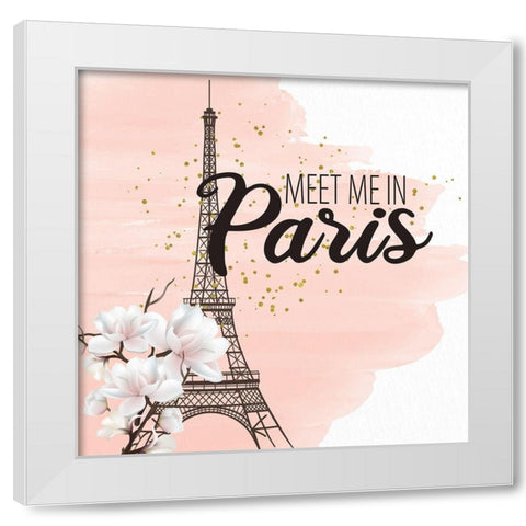 Magnolia Paris 1 White Modern Wood Framed Art Print by Allen, Kimberly