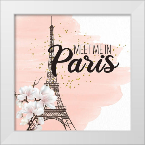 Magnolia Paris 1 White Modern Wood Framed Art Print by Allen, Kimberly