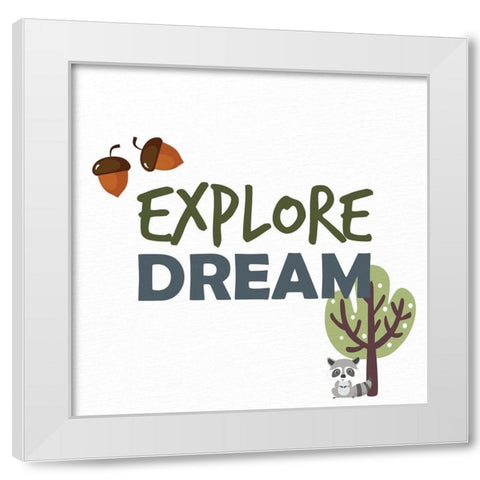 Woodland Explore 1 White Modern Wood Framed Art Print by Allen, Kimberly