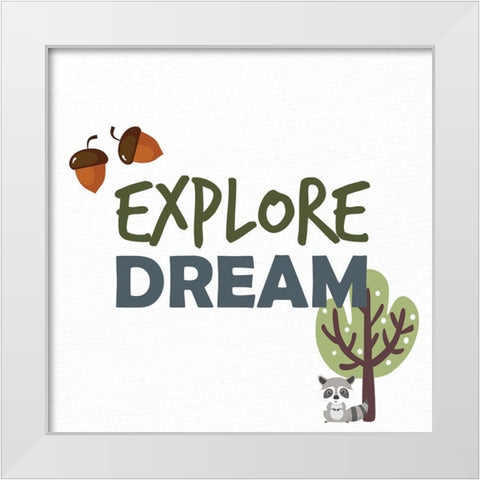 Woodland Explore 1 White Modern Wood Framed Art Print by Allen, Kimberly
