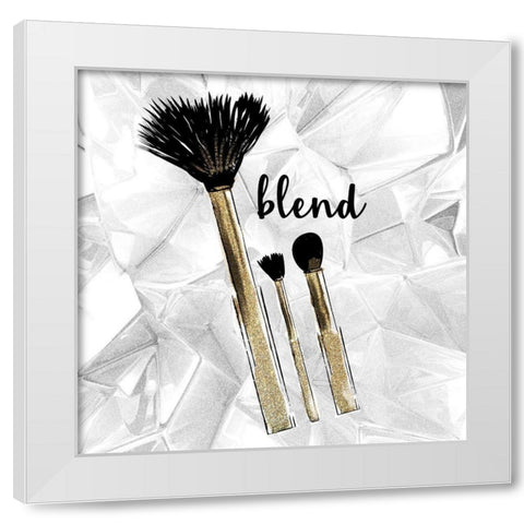 Diamond Makeup 1 White Modern Wood Framed Art Print by Allen, Kimberly