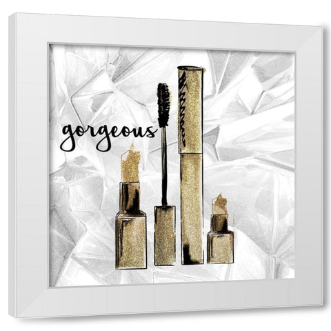 Diamond Makeup 2 White Modern Wood Framed Art Print by Allen, Kimberly