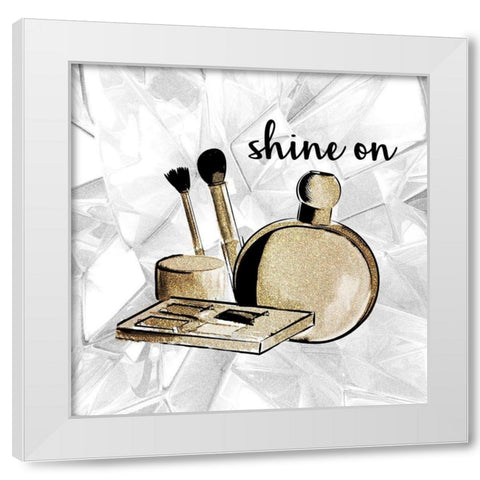 Diamond Makeup 3 White Modern Wood Framed Art Print by Allen, Kimberly