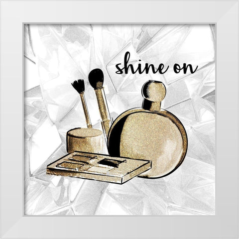 Diamond Makeup 3 White Modern Wood Framed Art Print by Allen, Kimberly