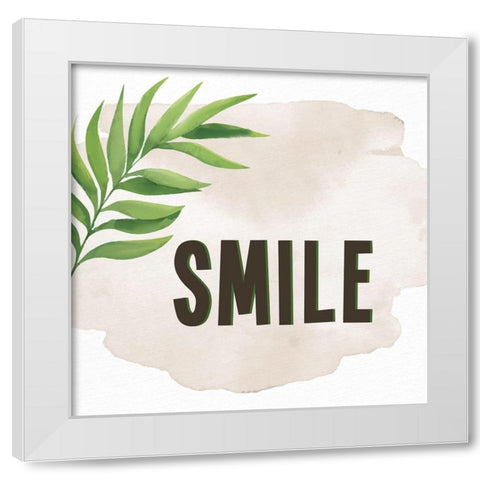 Smile Laugh Play 1 White Modern Wood Framed Art Print by Allen, Kimberly
