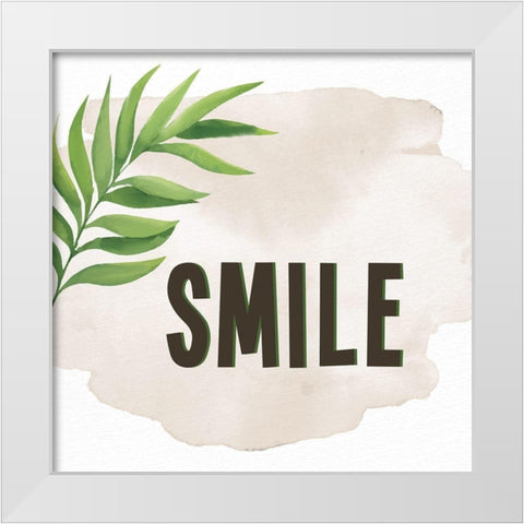 Smile Laugh Play 1 White Modern Wood Framed Art Print by Allen, Kimberly