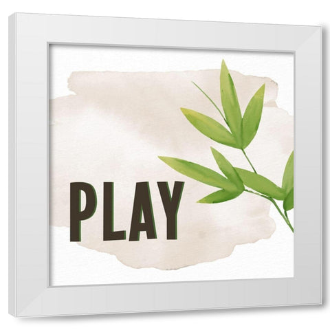 Smile Laugh Play 3 White Modern Wood Framed Art Print by Allen, Kimberly