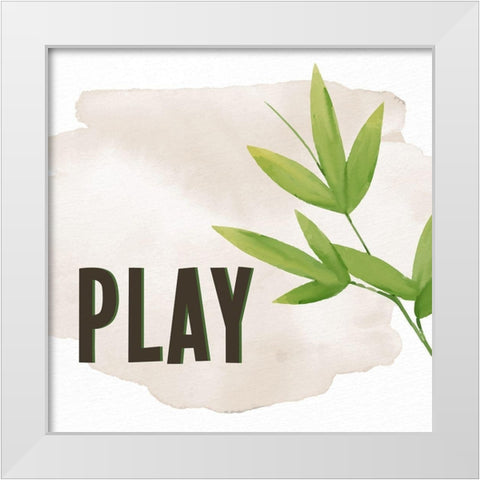 Smile Laugh Play 3 White Modern Wood Framed Art Print by Allen, Kimberly