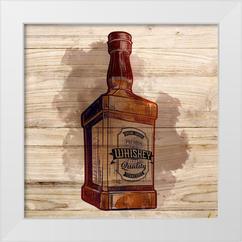 Whiskey 1 White Modern Wood Framed Art Print by Allen, Kimberly