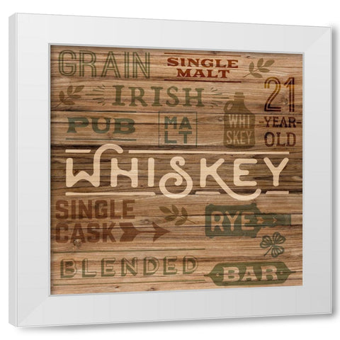 Whiskey Wood White Modern Wood Framed Art Print by Allen, Kimberly