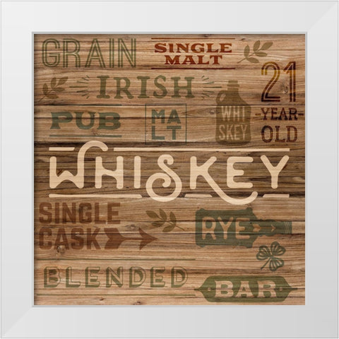 Whiskey Wood White Modern Wood Framed Art Print by Allen, Kimberly