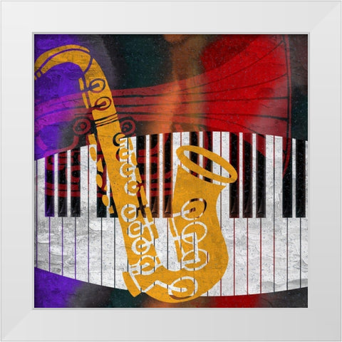 Jazz Flow 2 White Modern Wood Framed Art Print by Allen, Kimberly