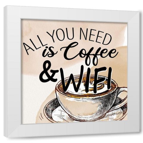 All You Need 1 White Modern Wood Framed Art Print by Allen, Kimberly