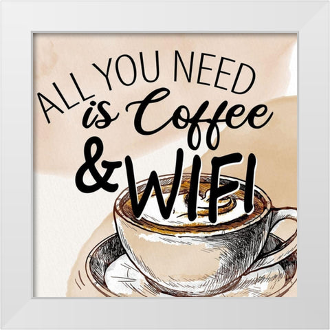 All You Need 1 White Modern Wood Framed Art Print by Allen, Kimberly
