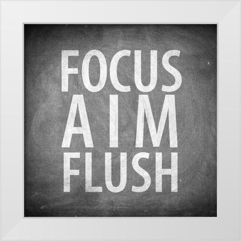 Bathroom Chalkboard 2 White Modern Wood Framed Art Print by Allen, Kimberly