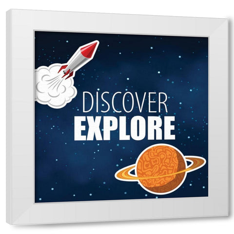 Space 2 White Modern Wood Framed Art Print by Allen, Kimberly