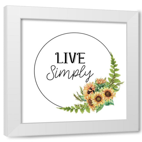 Sunflower Plaid 4 White Modern Wood Framed Art Print by Allen, Kimberly