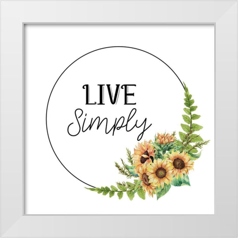 Sunflower Plaid 4 White Modern Wood Framed Art Print by Allen, Kimberly