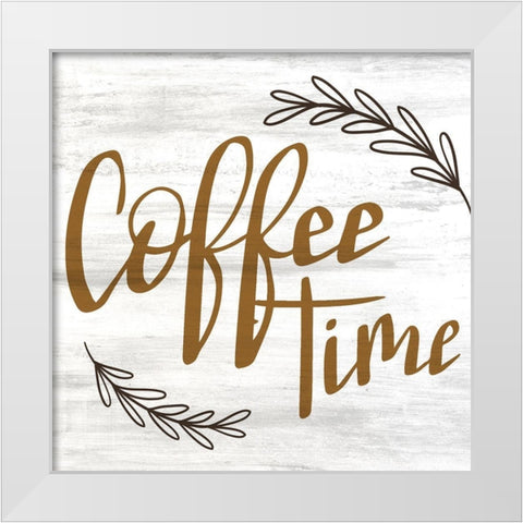 Coffee Time 2 White Modern Wood Framed Art Print by Allen, Kimberly