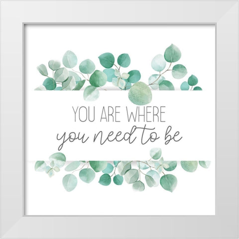 Eucalyptus Mood 1 White Modern Wood Framed Art Print by Allen, Kimberly