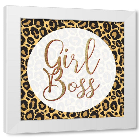 Girl Boss Leopard 2 White Modern Wood Framed Art Print by Allen, Kimberly